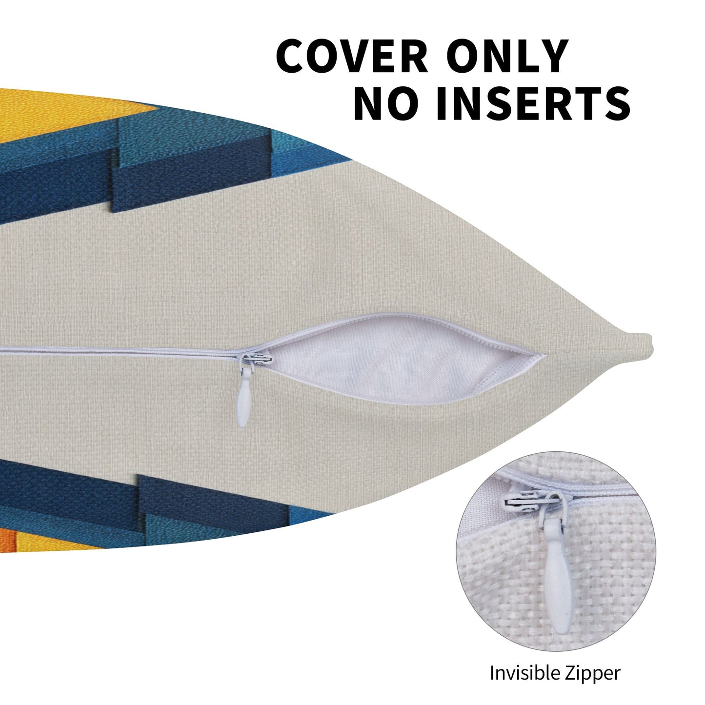 Geometric Layered Colorful Triangle Decorative Throw Pillow