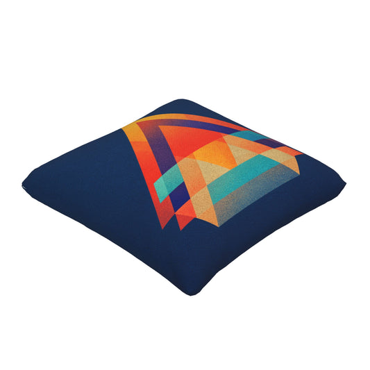 Modern Geometric Throw Pillow Cover – Colorful Triangle Art Design