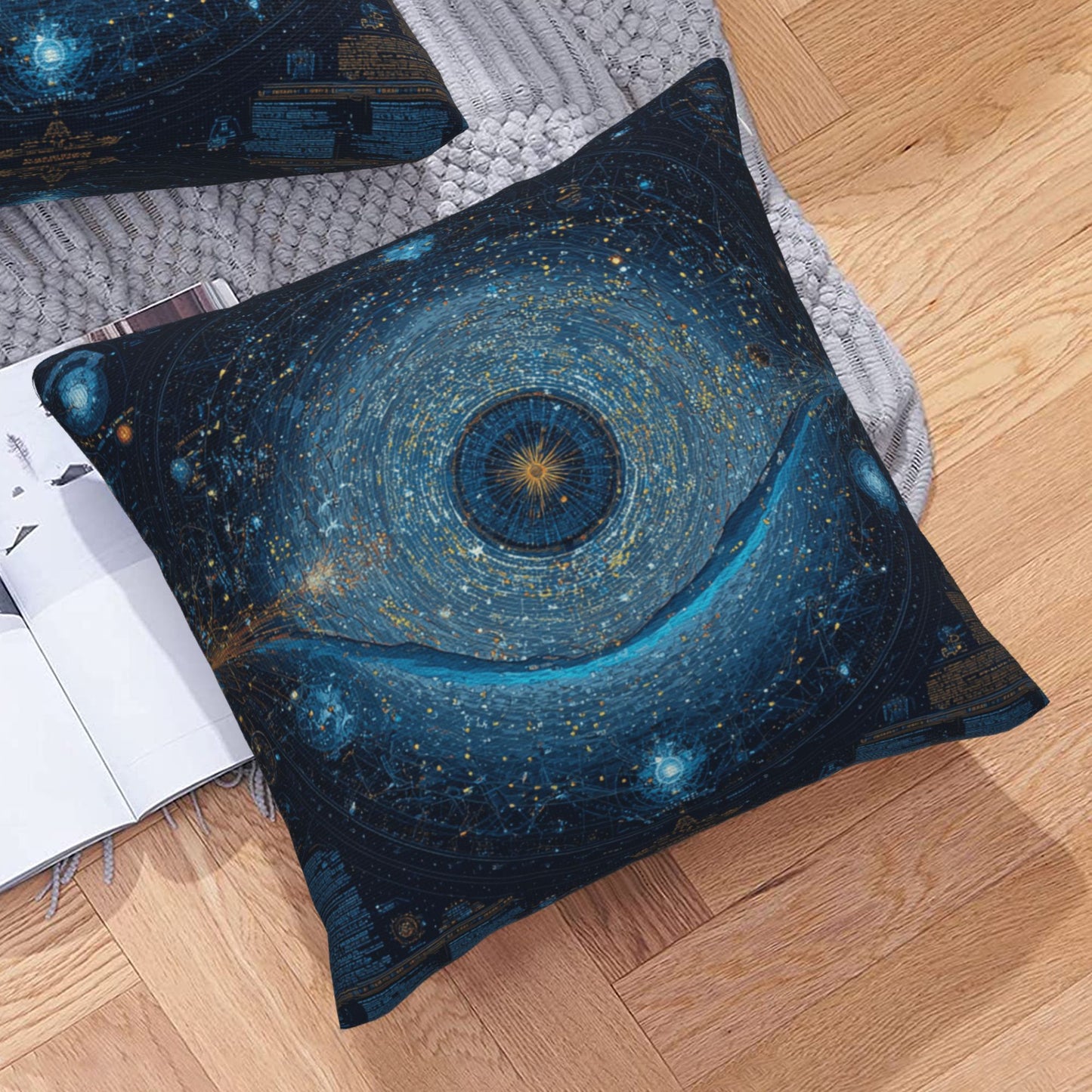 Cosmic Starfield Decorative Pillow – Galaxy Art Design Cushion for Home & Sofa