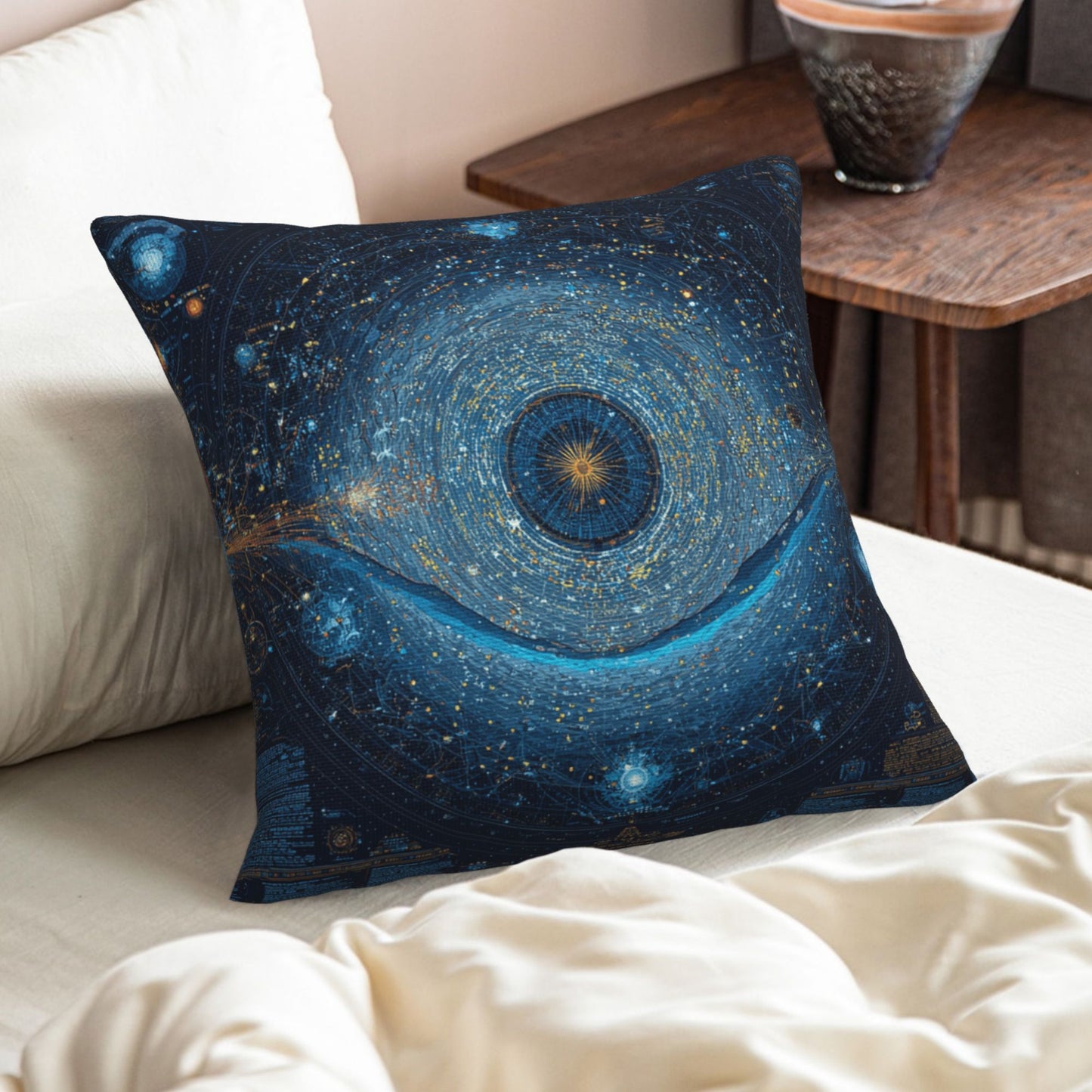 Cosmic Starfield Decorative Pillow – Galaxy Art Design Cushion for Home & Sofa